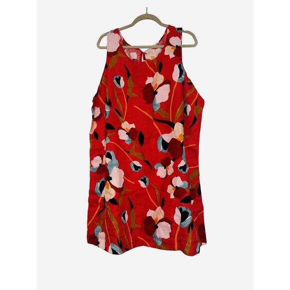 Sigrid Olsen Womens Knee Length Floral Tank Dress Size 3XL Multicolor New - Picture 1 of 5